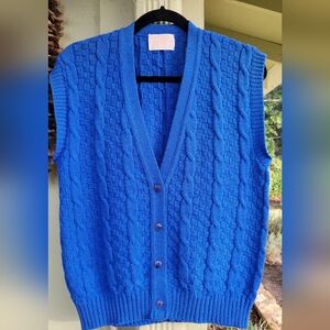 Pendlent  VGT  100% Virgin Wool Made In U.S.A Sleeveless Sweaters For Women SZ S